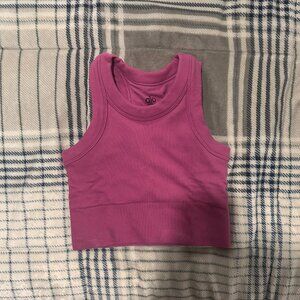 BRAND NEW ALO YOGA XS Ribbed Crop Tank Top Pink